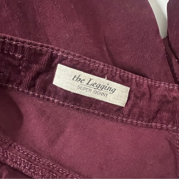 Adriano Goldschmidt Women’s 28R The Legging Super Skinny Corduroy Pants Plum EUC - Picture 7 of 11